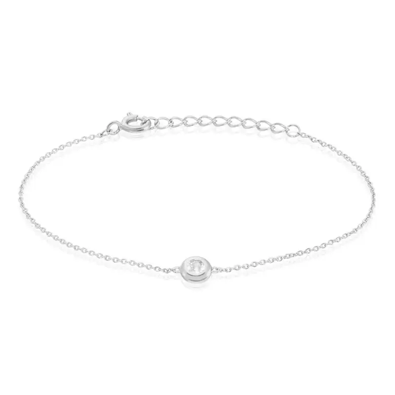 Bracciale Silver Elegance Argento Rodiato Cubic Zirconia
