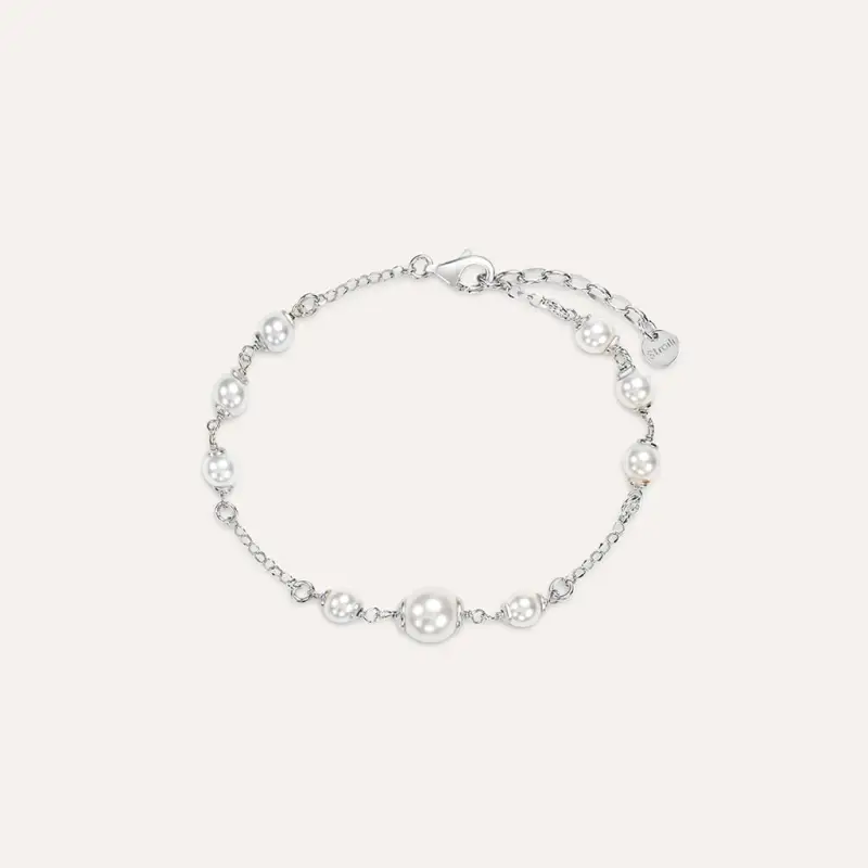 Bracciale Silver Pearls Argento Rodiato Perla sintentica