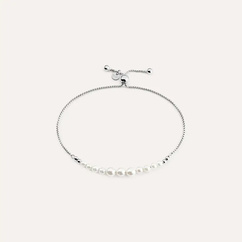 Bracciale Silver Pearls Argento Rodiato Perla sintentica