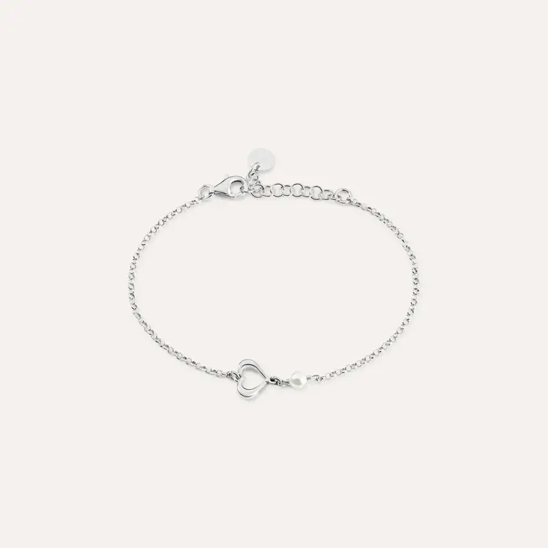 Bracciale Silver Pearls Argento Rodiato Perla sintentica
