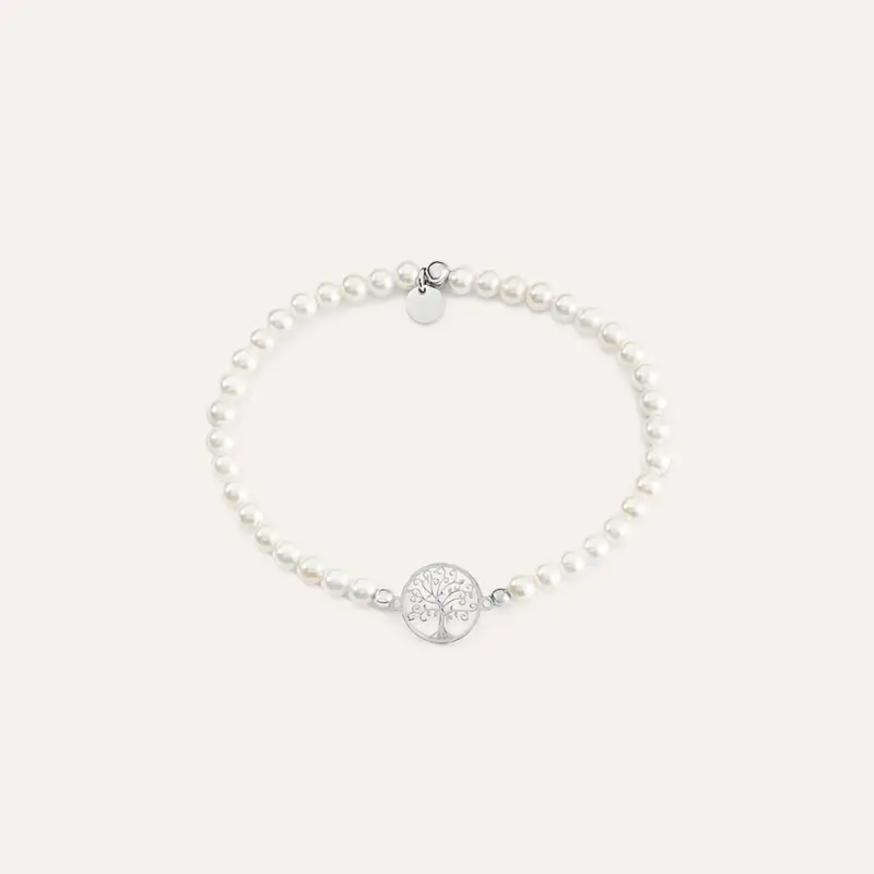Bracciale Silver Pearls Argento Rodiato Perla sintentica