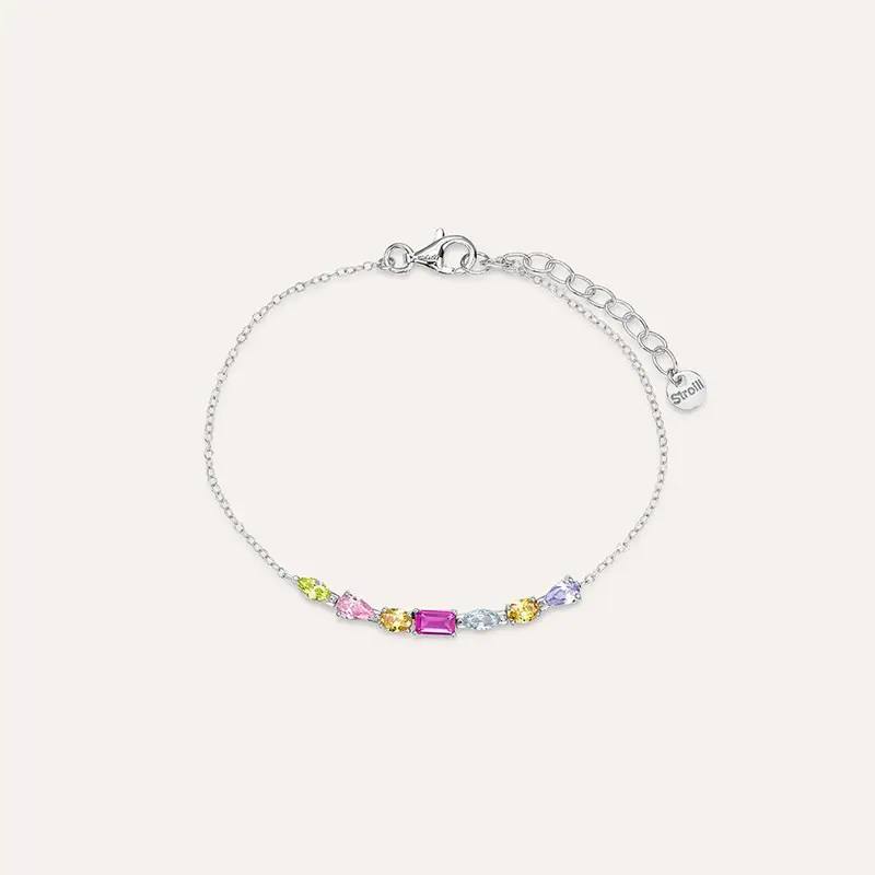 Bracciale Silver Rainbow Argento Rodiato Cubic Zirconia