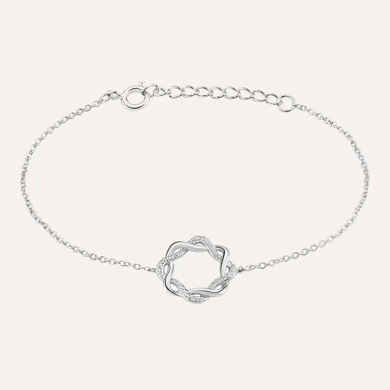 Bracciale Silver Shine Argento Rodiato Cubic Zirconia