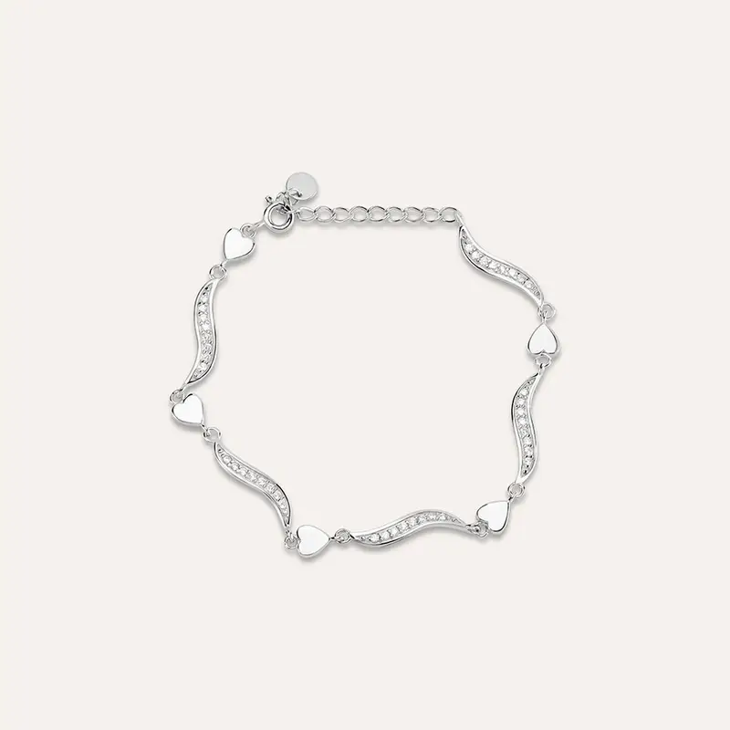 Bracciale Silver Shine Argento Rodiato Cubic Zirconia