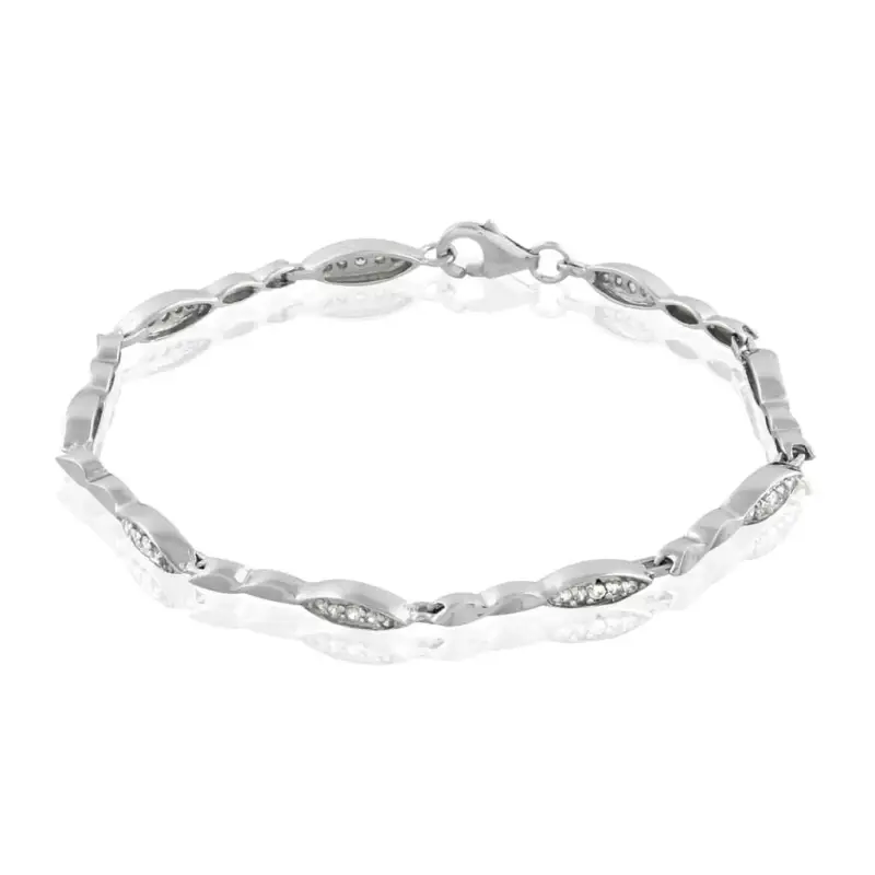 Bracciale Silver Shine Argento Rodiato Cubic Zirconia