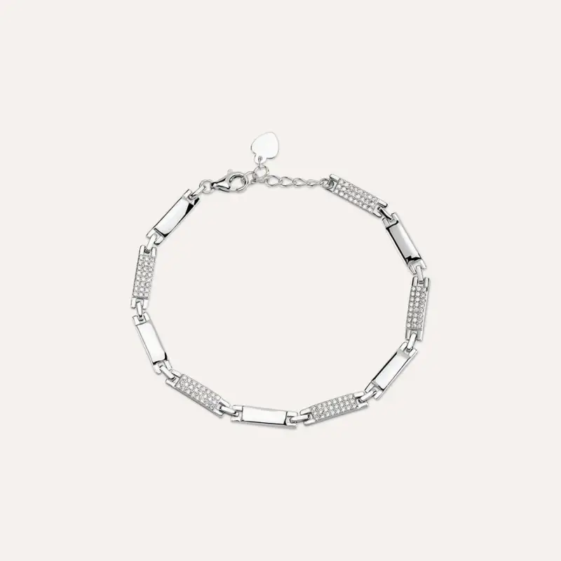 Bracciale Silver Shine Argento Rodiato Cubic Zirconia