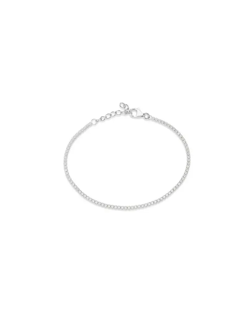 Bracciale Tennis Argento Cristalli Bianchi Silver Elegance 1696408