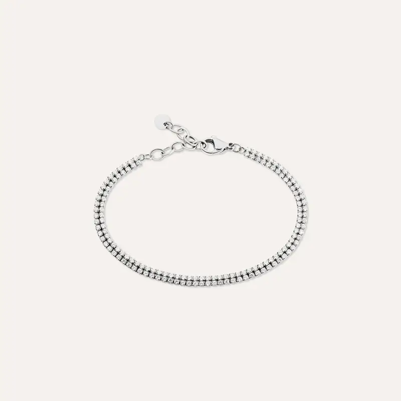 Bracciale Tennis Aura Acciaio Cubic Zirconia