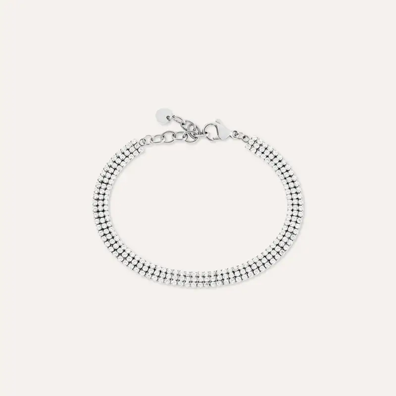 Bracciale Tennis Aura Acciaio Cubic Zirconia