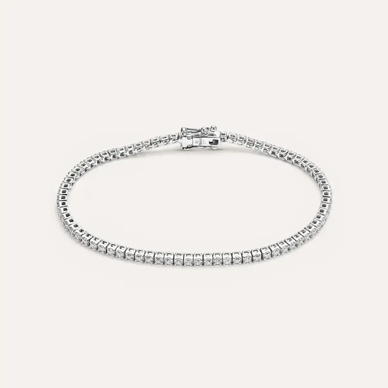 Bracciale Tennis Claire Oro Bianco Cubic Zirconia
