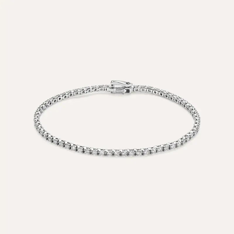 Bracciale Tennis Diamade Oro Bianco Diamante Lab-Grown