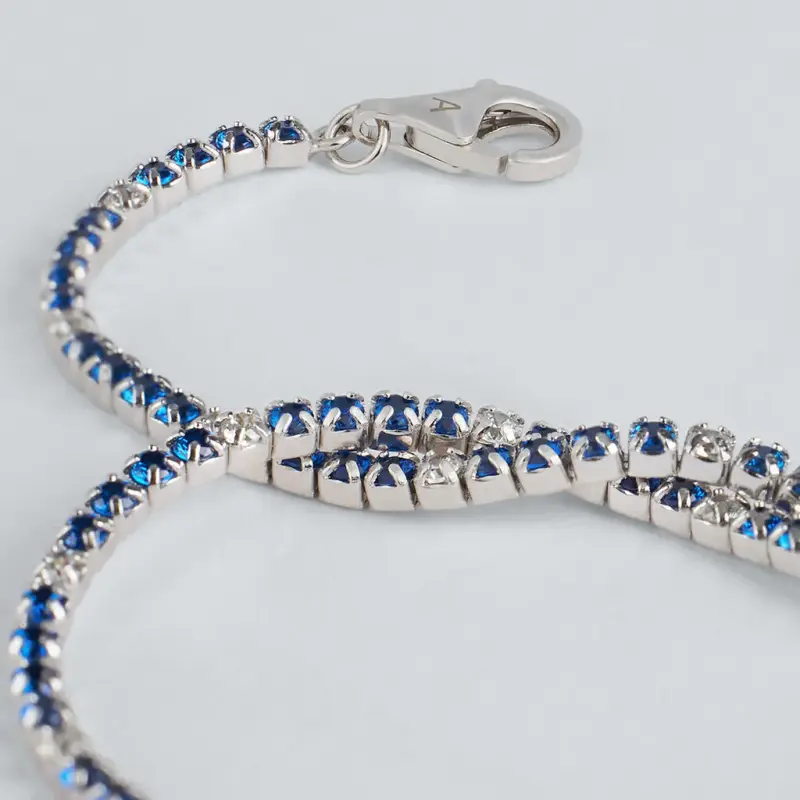 Bracciale Tennis Gentleman Argento Rodiato Cubic Zirconia miniatura 2