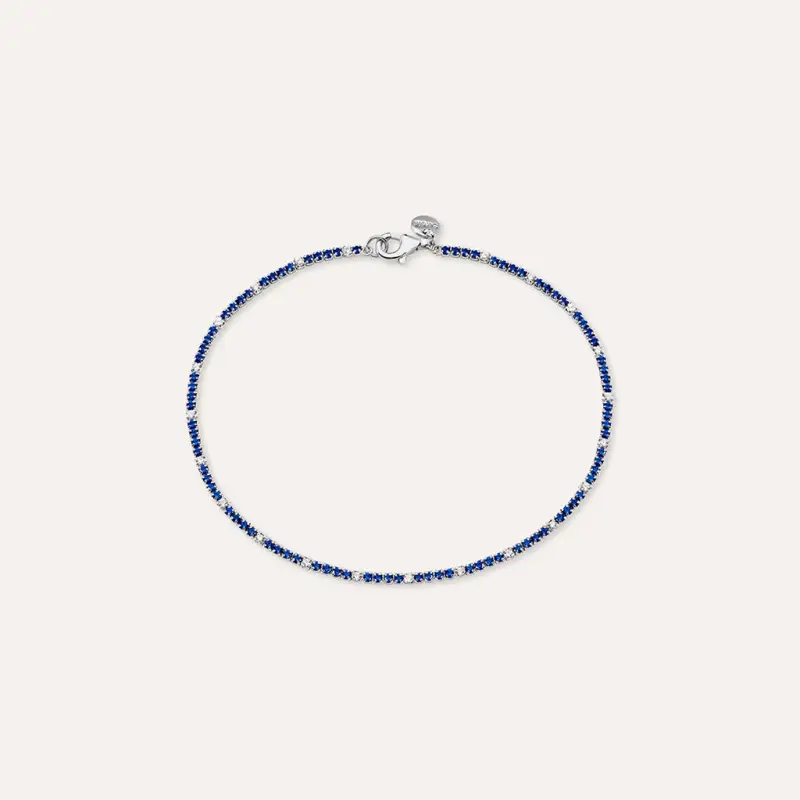 Bracciale Tennis Gentleman Argento Rodiato Cubic Zirconia