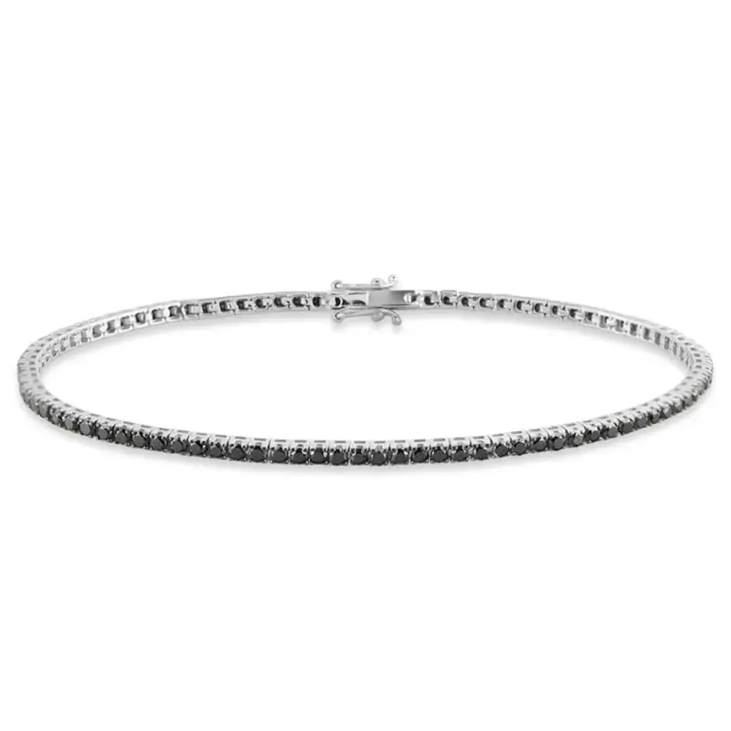 Bracciale Tennis L homme Diamant Oro Bianco Diamante