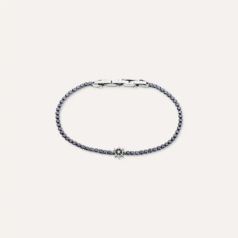 Bracciale Tennis Man Code Acciaio Cubic Zirconia