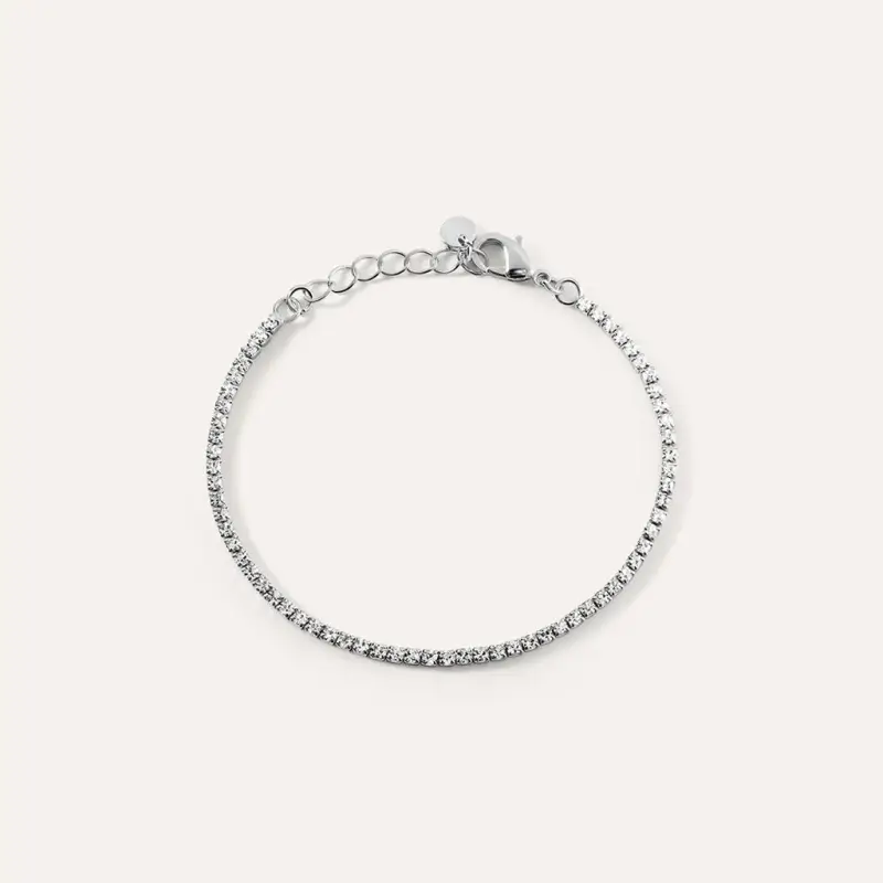 Bracciale Tennis Romantic Shine Metallo Cristallo