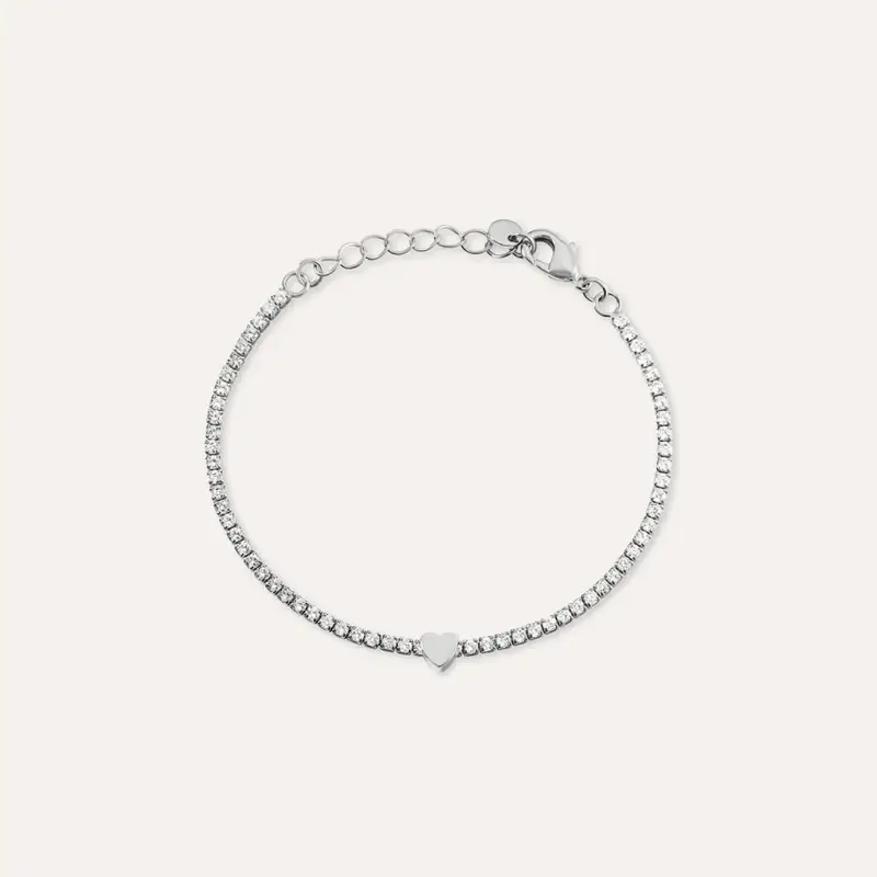 Bracciale Tennis Romantic Shine Metallo Cristallo