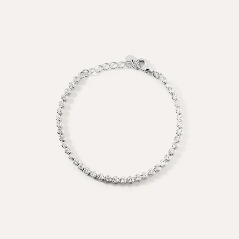 Bracciale Tennis Romantic Shine Metallo Cristallo