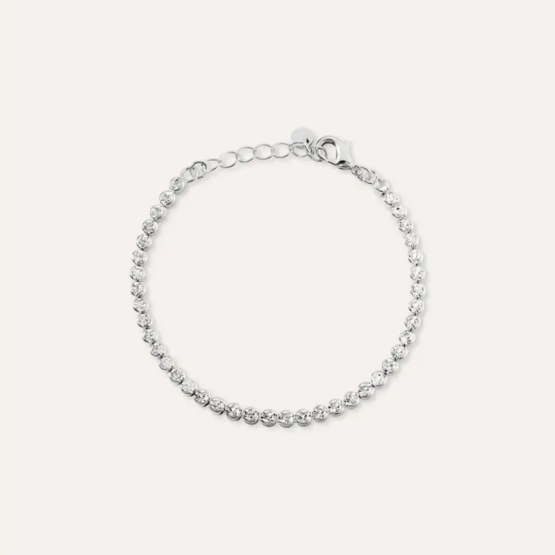 Bracciale Tennis Romantic Shine Metallo Cristallo