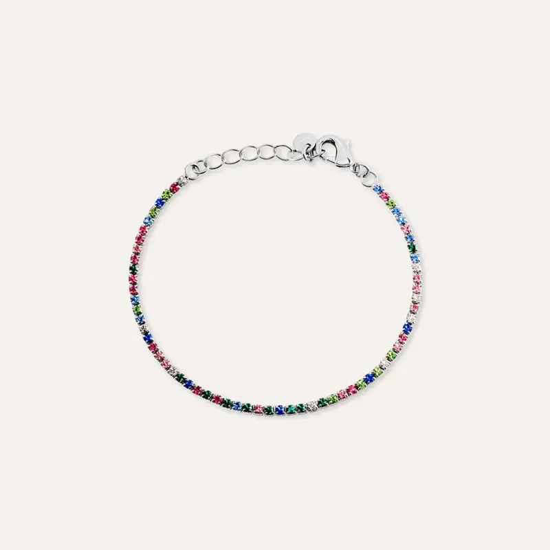 Bracciale Tennis Romantic Shine Metallo Cristallo