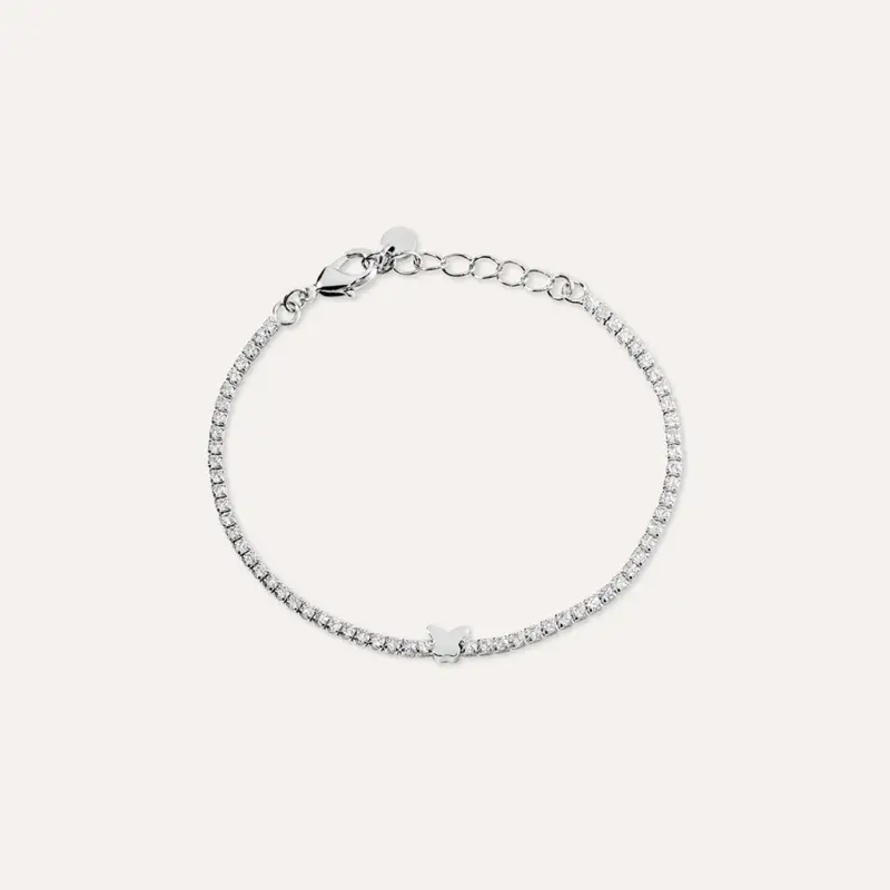 Bracciale Tennis Romantic Shine Metallo Cristallo