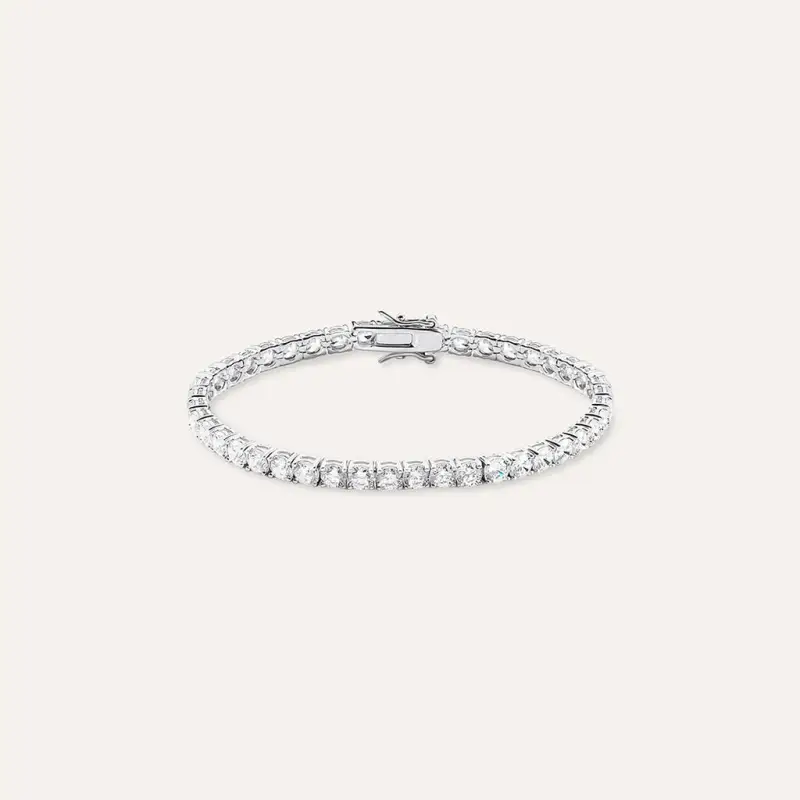 Bracciale Tennis Silver Elegance Argento Rodiato Cubic Zirconia