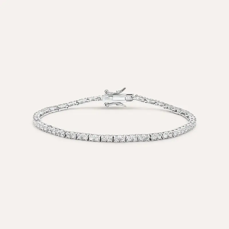 Bracciale Tennis Silver Elegance Argento Rodiato Cubic Zirconia