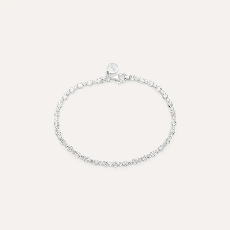 Bracciale Tennis Silver Elegance Argento Rodiato Cubic Zirconia