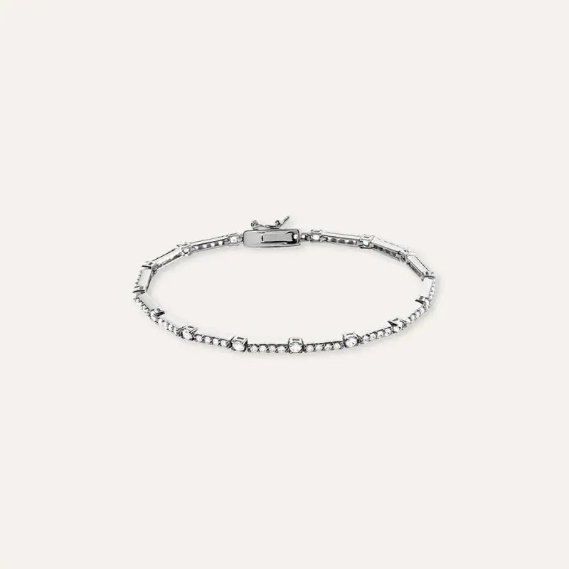 Bracciale Tennis Silver Elegance Argento Rodiato Cubic Zirconia