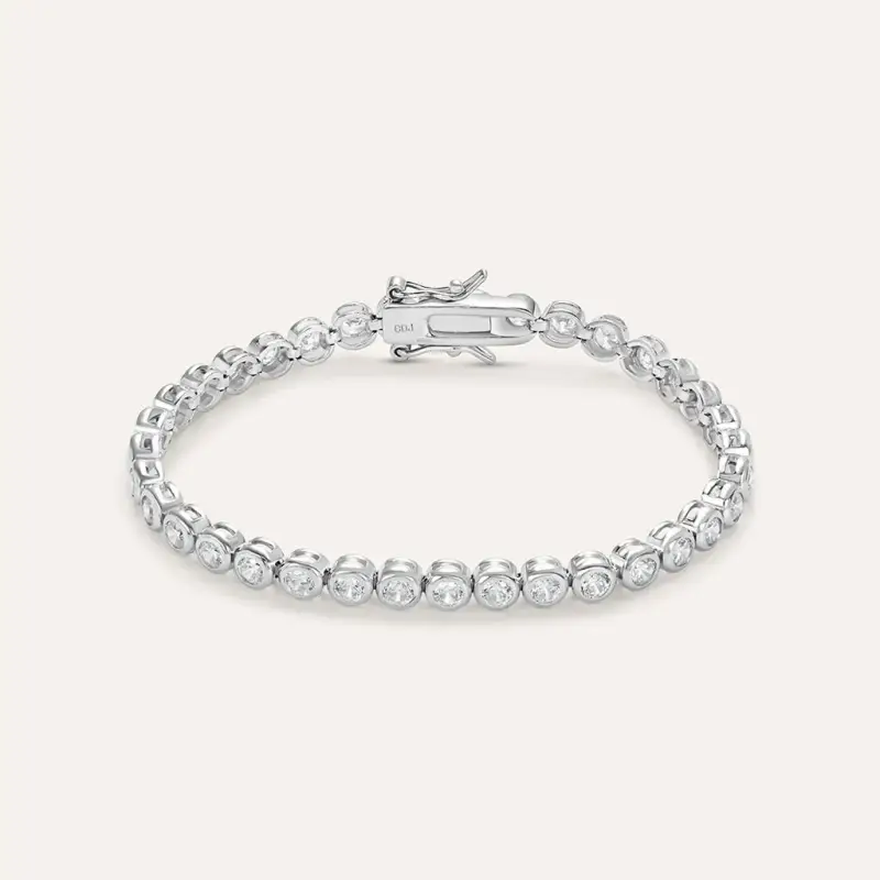 Bracciale Tennis Silver Elegance Argento Rodiato Cubic Zirconia