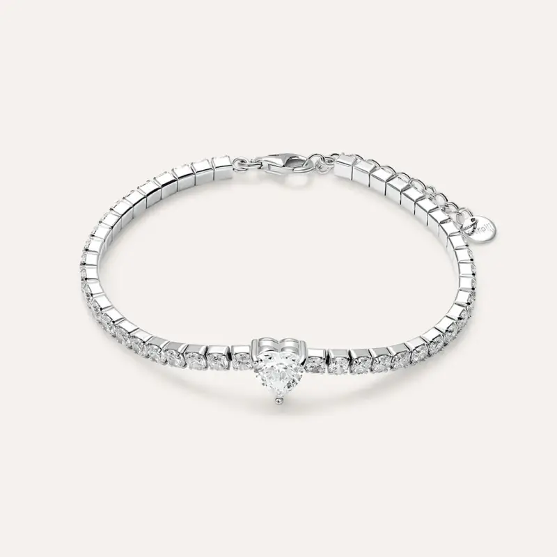 Bracciale Tennis Silver Elegance Argento Rodiato Cubic Zirconia