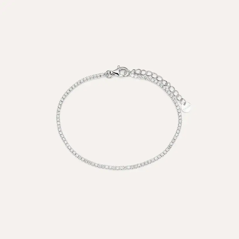 Bracciale Tennis Silver Elegance Argento Rodiato Cubic Zirconia