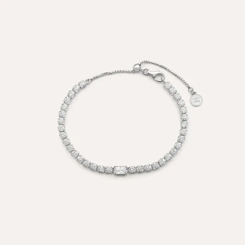 Bracciale Tennis Silver Elegance Argento Rodiato Cubic Zirconia