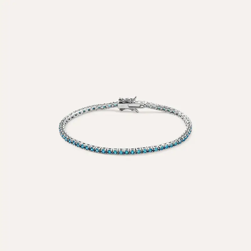 Bracciale Tennis Silver Rainbow Argento Rodiato Cubic Zirconia