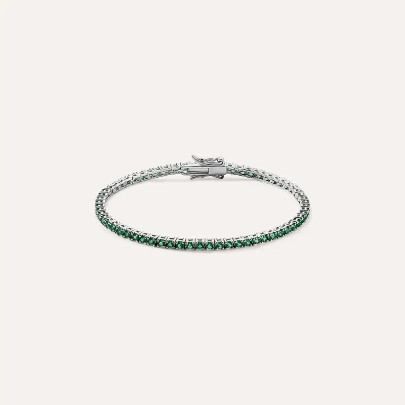 Bracciale Tennis Silver Rainbow Argento Rodiato Cubic Zirconia
