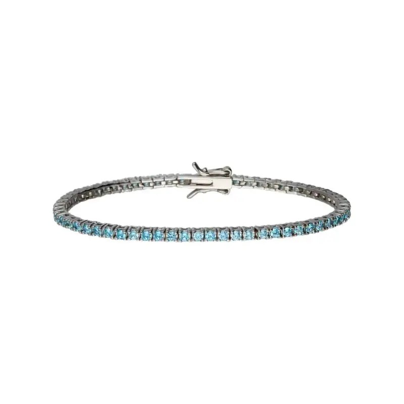 Bracciale Tennis Silver Rainbow Argento Rodiato Cubic Zirconia