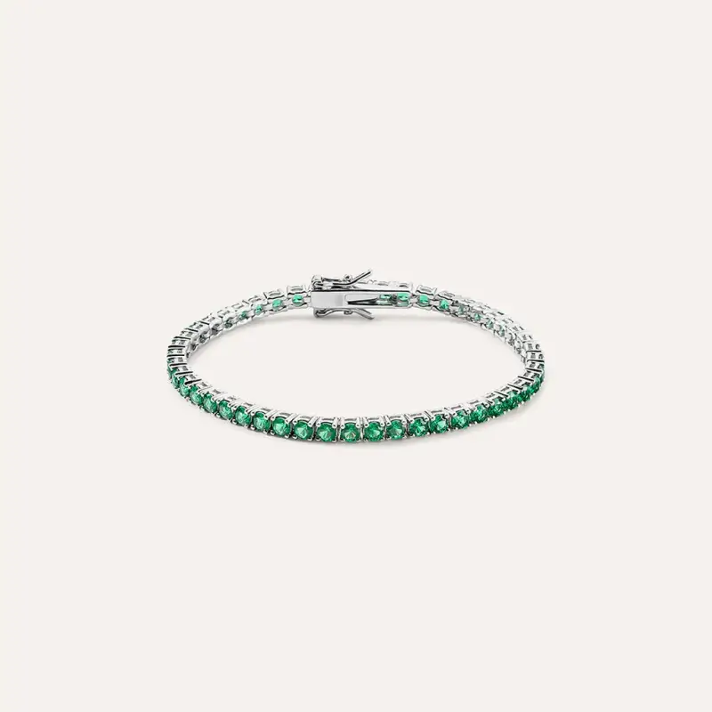 Bracciale Tennis Silver Rainbow Argento Rodiato Cubic Zirconia