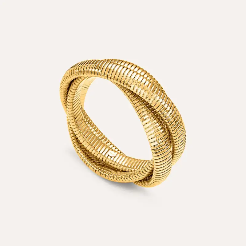 Bracciale Tubogas Radiance Acciaio Dorato