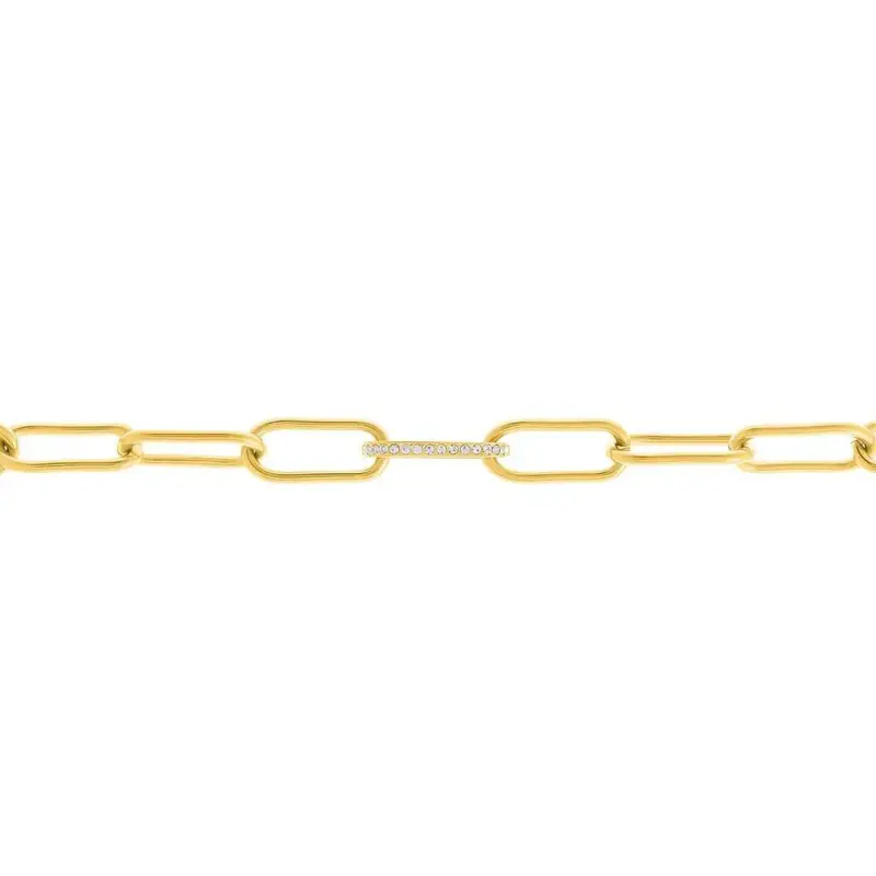 Catena Radiance Acciaio Dorato Cristallo