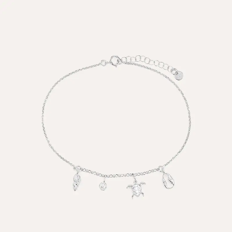 Cavigliera Silver Collection Argento Rodiato Cubic Zirconia