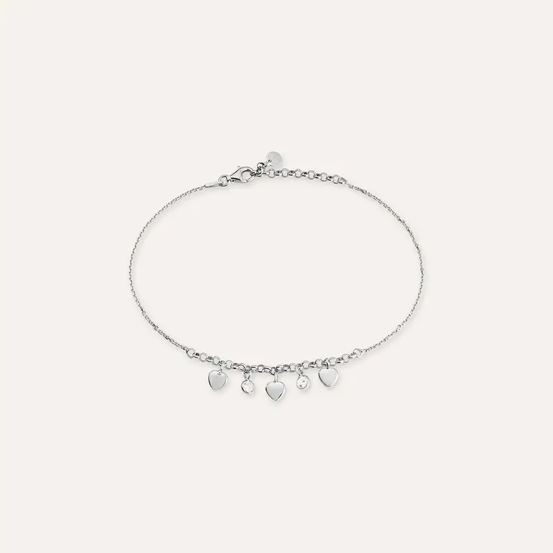 Cavigliera Silver Collection Argento Rodiato Cubic Zirconia