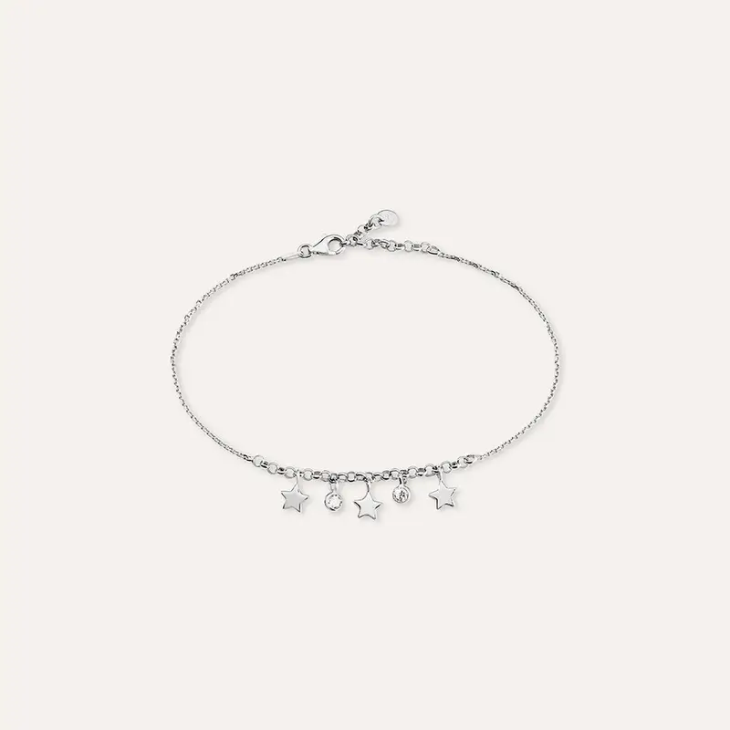 Cavigliera Silver Collection Argento Rodiato Cubic Zirconia
