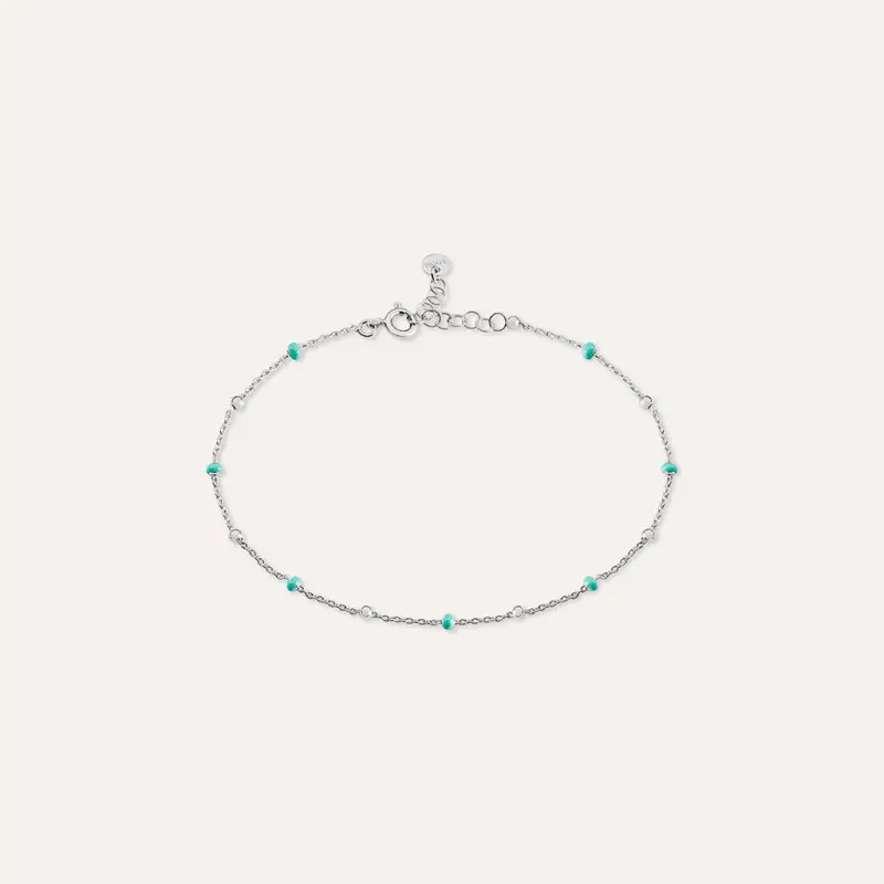 Cavigliera Silver Collection Argento Rodiato Pietra sintetica