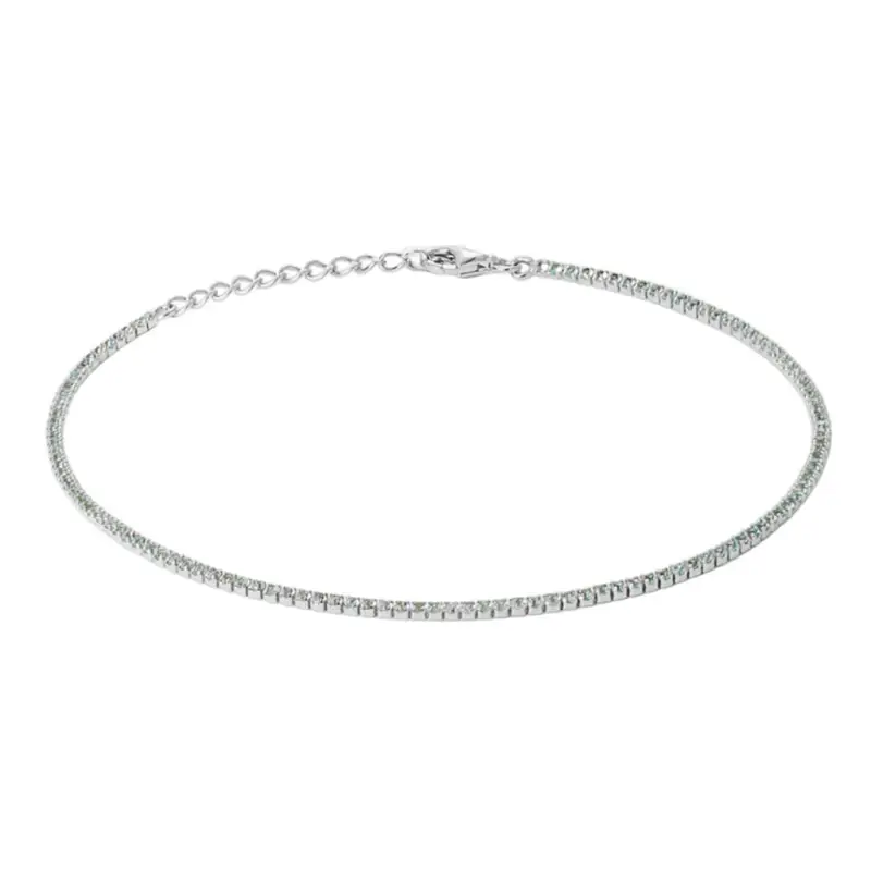 Cavigliera Silver Rainbow Argento Rodiato Cubic Zirconia