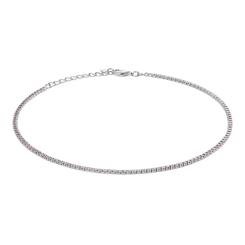 Cavigliera Silver Rainbow Argento Rodiato Cubic Zirconia