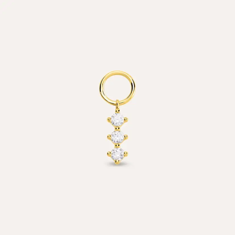 Charm Trilogy Toujours Oro Giallo Cubic Zirconia
