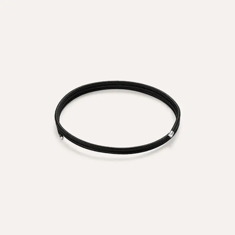 Choker Magnetico Cordino Nero e Acciaio