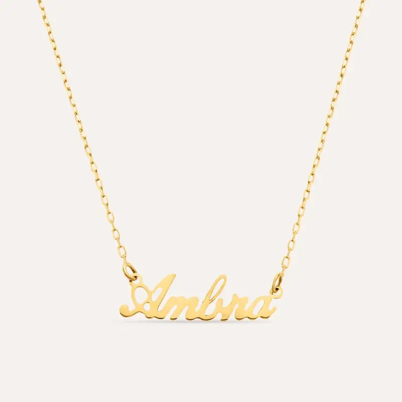 Collana Ambra Gold Names Oro Giallo