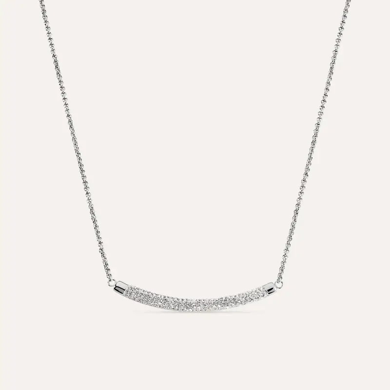 Collana Aura Acciaio Cristallo