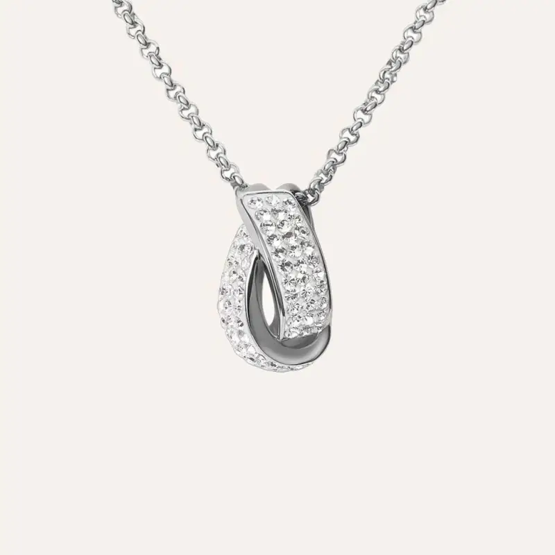 Collana Aura Acciaio Cristallo